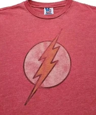Vintage DC Comics The Flash Graphic T Shirt Mens L Made In USA Junk Food Red