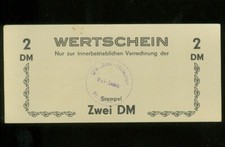 2 DM DDR LPG Ernst Th&auml;lmann Hof-Salbitz Krs. Oschatz Wertschein ca. 1964