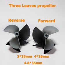 Nylon Kunststoff 3 Bl&auml;tter Schiff Propeller Requisiten f&uuml;r RC Boot Modell Zum
