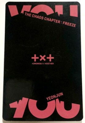 TXT Yeonjun official photocard THE CHAOS CHAPTER FREEZE YOU ver | eBay