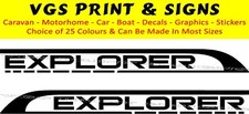 EXPLORER MOTORHOME STICKERS DECALS GRAPHICS CHOICE OF SIZE & COLOURS #2