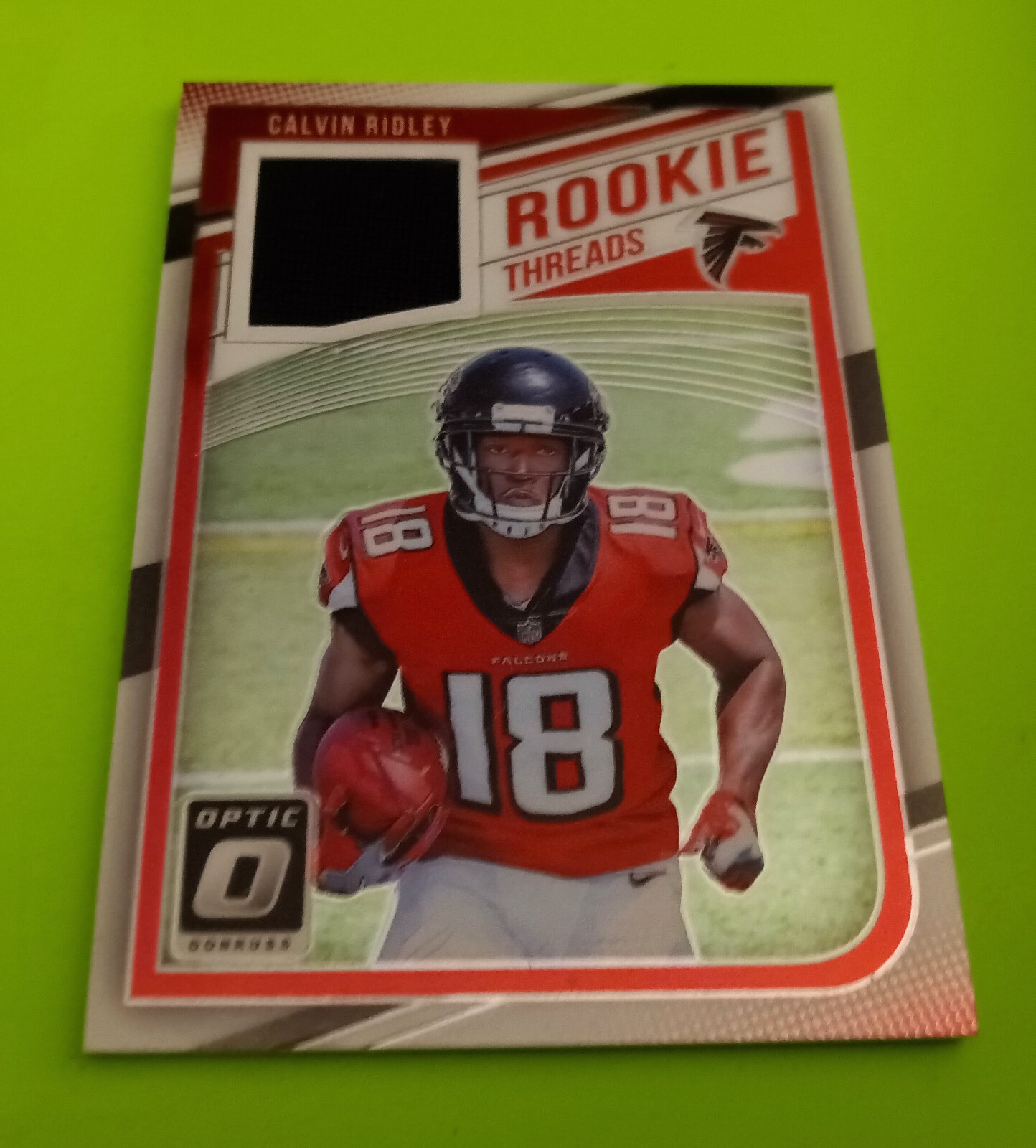 2018 Calvin Ridley Donruss Optic Football Rookie Threads JERSEY PATCH JAGUARS