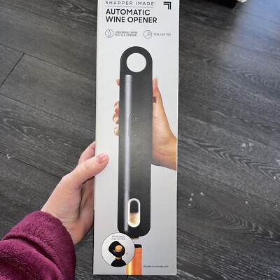 Sharper Image Automatic Universal Wine Bottle Opener With Removable Foil Cutter