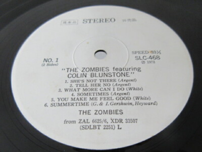 洋楽 ZOMBIES feat. COLIN BLUNSTONE SLC-468 Zombies featuring Colin Blunstone Japan Promo White Label Vinyl LP