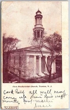 1906 First Presbyterian Church Parish Trenton New Jersey NJ Posted Postcard