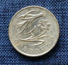 2013 Rare UK round £1 Coin Wales: Daffodil and Leek Circulated clean.  @009
