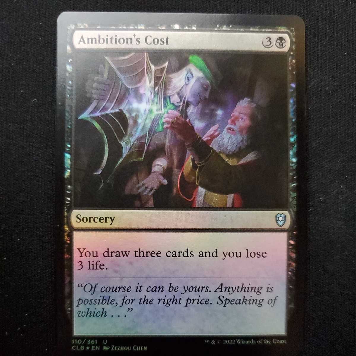 MTG Ambition's Cost Commander Legends: Battle for Baldur's Gate 110/361 Foil MTG Ambition's Cost Commander Legends: Battle for Baldur's Gate 110/361 Foil