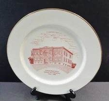 Ashland High School NH 1910-1990 Collector Plate Rare New Hampshire Gold Trim