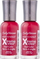 Sally Hansen Hard as Nails Xtreme Wear Nail Color, #160 Cherry Red - 2 PACK