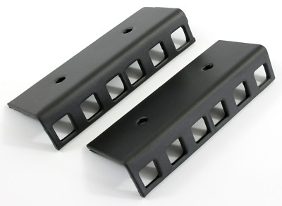 2 x 2 HE 19'' Zoll Stahl Rack Streifen matt schwarze Oberfläche * 2 mm Dicke * Studio Audio