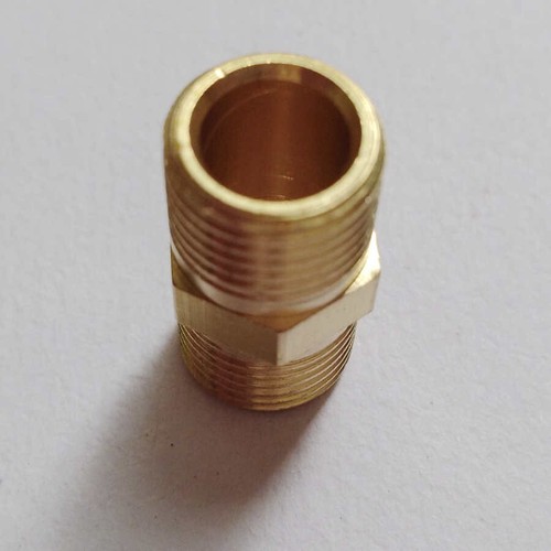 Fitting Metric M10 M10X1 M10X1.0 Male Nipple Gauge Adapter Brass US Stock M687 - Picture 3 of 3