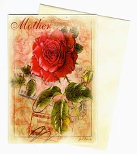 Mother's Day Card by Leaning' Tree - " Mother' Beautiful Rose