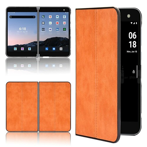 Slim Case For Microsoft Surface Duo 2 Shockproof Folding Vintage Leather Case - Zdjęcie 8 z 15