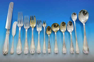 Colonial by Tiffany Sterling Silver Flatware Set Service 184 pcs