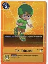 Digimon Card - (NM) T.K. Takaishi ST3-12 Alt Art Foil Rare - Bandai