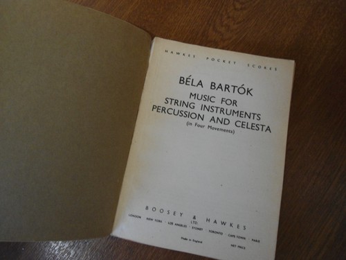 BELA BARTOK String Instruments Percussion & Celesta - Hawkes Pocket Score No.609 - Picture 5 of 21