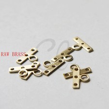 80 Pieces Raw Brass Multiple Hole Bars - 13.5x7.5mm CW-3020C-W-28 