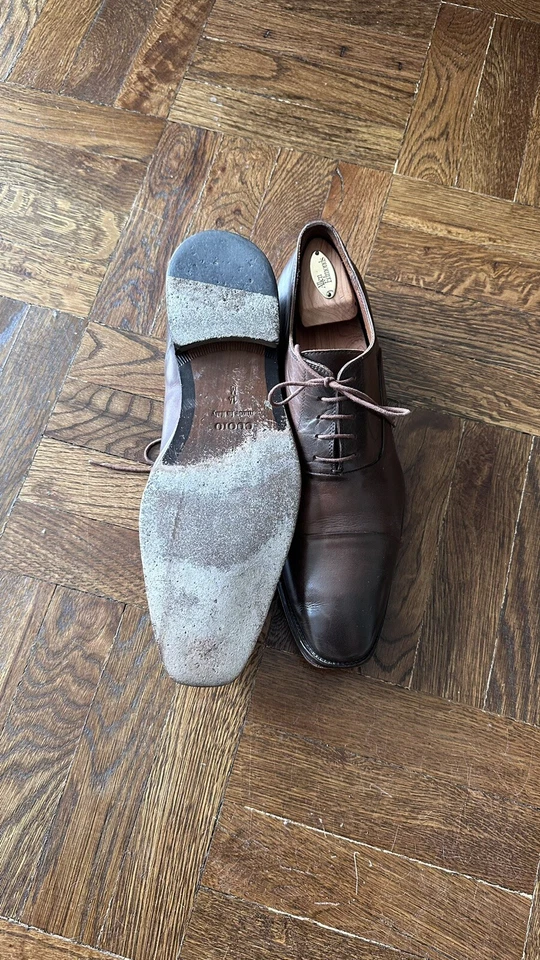 Men’s Sz. 14 Cuoio Brown Leather Dress Shoes - Image 4 of 4