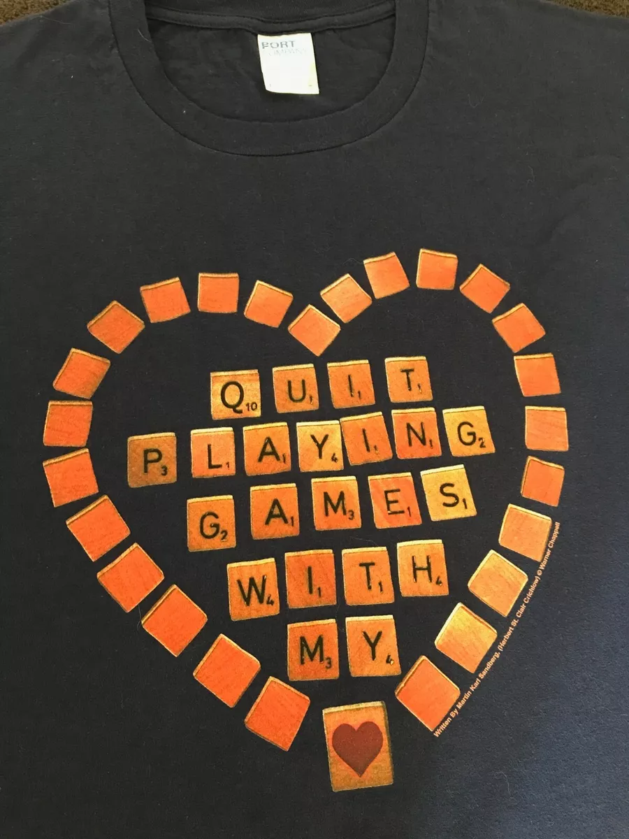 Vintage Backstreet Boys Quit Playing Games Lyrics Scrabble Shirt Large BSB