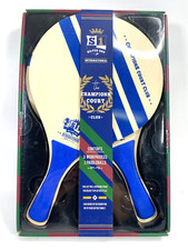 Brand New PADDLEBALL SET two blue paddles and balls THE CHAMPIONS COURT CLUB
