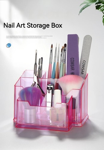Nail Art Organizer Plastic Gel Polish Remover Clean Cotton Pad Swab Storage Box - 第 9/22 張圖片