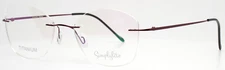 SIMPLYLITE SL704 Burgundy Womens Butterfly Rimless Eyeglasses 53-18-140 B:41.8