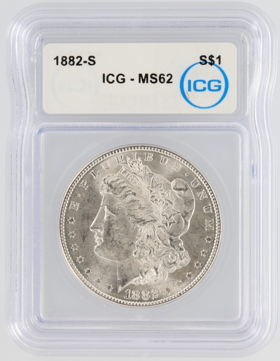 1882 S MORGAN SILVER DOLLAR ICG MS 62 | eBay