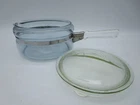 Vintage PYREX Glass Flameware Blue Glass Locking Lid 6323B 1.5 qt Handle