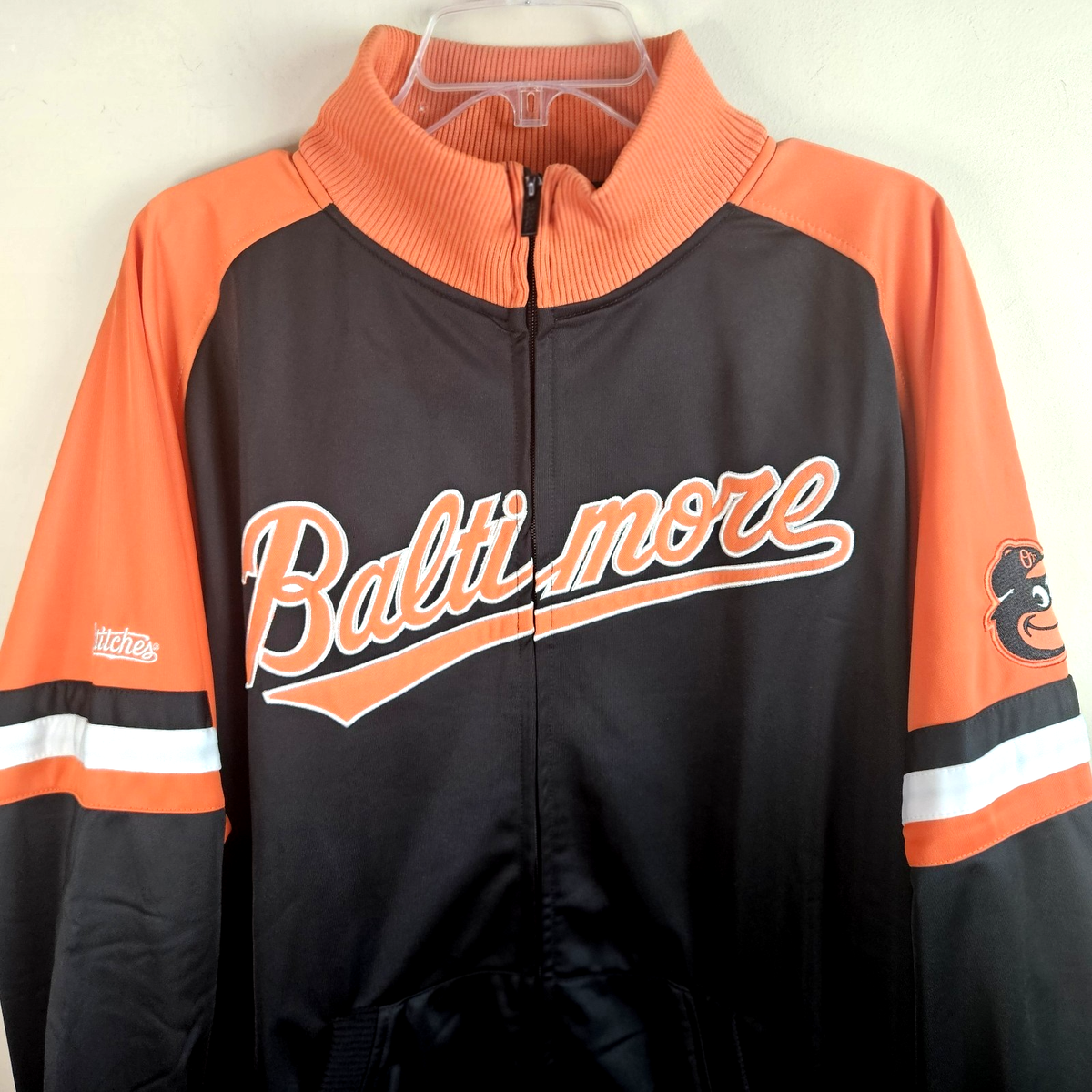 New Stitches Baltimore Orioles Jacket Size XL Black Orange Jacket