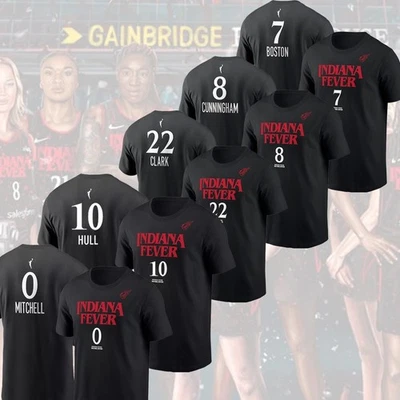 GILDAN Clark, Cunningham, Boston, Hull Indiana Fever Rebel Edition Name & Number Fans