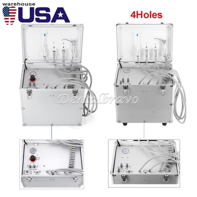 #ad #ad Dental Portable Mobile Delivery Unit System With Air Compressor 4Hole Suction $380.00