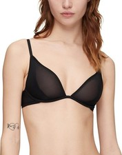 NWT Calvin Klein Sheer Marquisette Unlined Plunge Bra