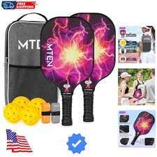 Pickleball Paddles, USAPA Approved Fiberglass Surface Pickleball Set with Pic...