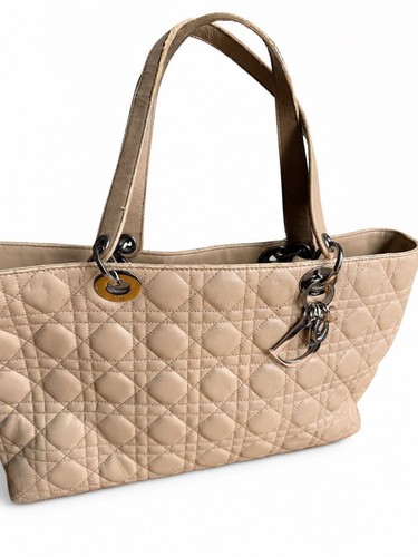 Christian Dior Lady Dior Tote Beige Used From Japan