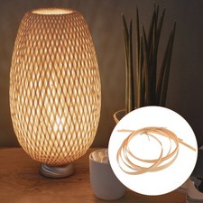 2Rolls Bamboo Flat Strip Weaving Material for Crafting Baskets and Furniture