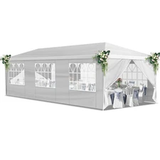 10'x30' Outdoor Gazebo Canopy Tent Wedding Party Tent Patio /w 8 Removable Walls