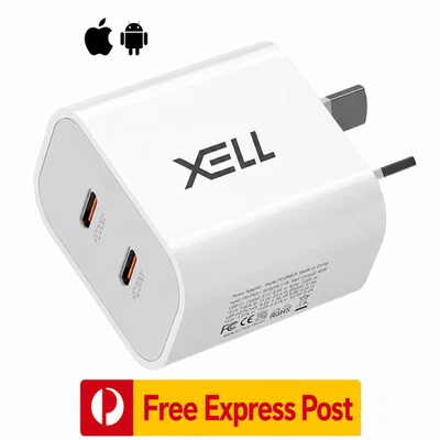 40W Dual USB C Charger Fast Charging iPhone Samsung Phone Wall USB Adapter AU - image 1 of 4