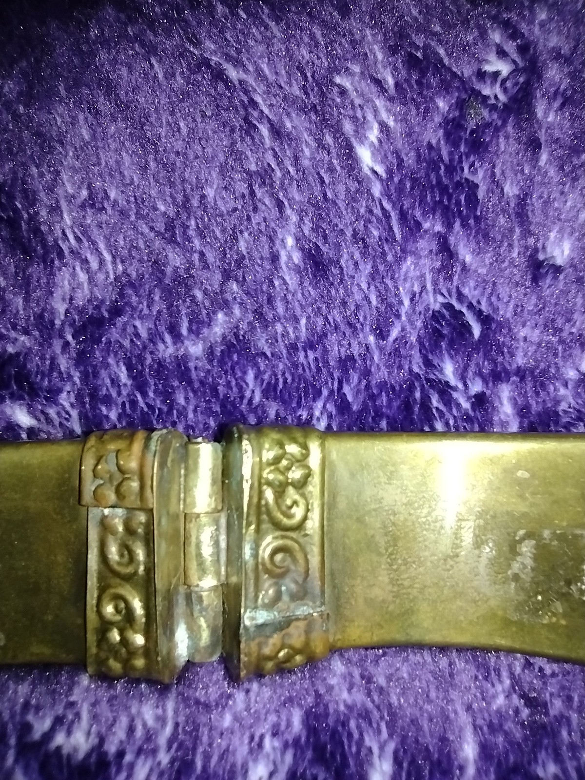 Vintage Cuff Pull Pin Hinged Bangle Bracelet  Han… - image 12