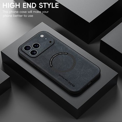 Handyhülle Für iPhone 17 Pro Max Air 16 15 14 13 12 11 Leder Magsafe Magnet Case