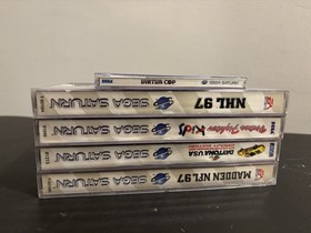Sega Saturn Console Lot 11 Games + Cases Controller & Hookups Tested & Works