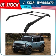 Aluminum Roof Rack For 2021-2024 Ford Bronco 2x Cross Bar + 2x Roof Side Rail
