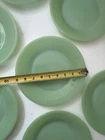 LOT OF 10 VINTAGE 1950’s JANE RAY JADEITE FIREKING 9” RIBBED DINNER PLATES