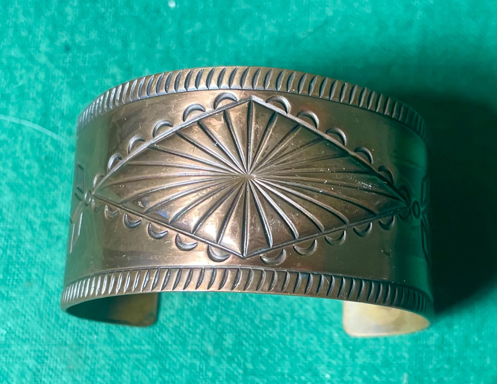 Vintage Bell Trading Solid Copper Cuff Bracelet 7… - image 1