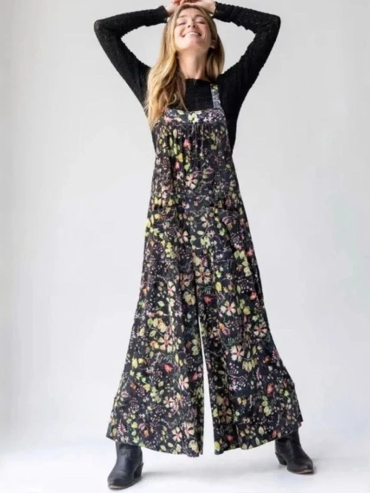 NEW Natural Life Dakota Baggy Velvet Overall Jumpsuit