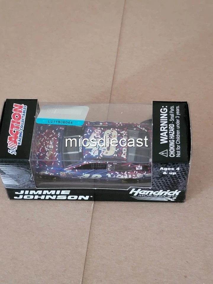 RARE CONFETTI 2016 Jimmie Johnson #48 Lowes Superman Fontana Win 1:64 NIB - Image 3 of 4