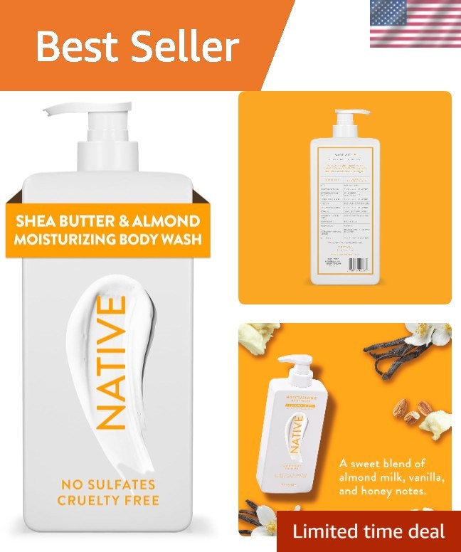 Naturally Derived Moisturizing Body Wash | Sulfate & Paraben Free - Shea Almond