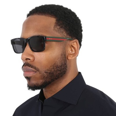 Gucci Grey Square Men's Sunglasses GG0340S 006 58