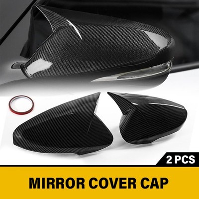 2X For Hyundai Veloster 2012-2017 Carbon Fiber OX RearView Side Mirror Cover Cap