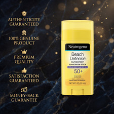 Neutrogena Beach Defense Sunscreen Stick SPF 50 UVA UVB Water Resistant 1.5 oz
