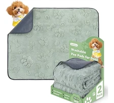 NEW Washable Pee Pads for Dogs 2 Pack Super Absorbent, Training, Leakproof +
